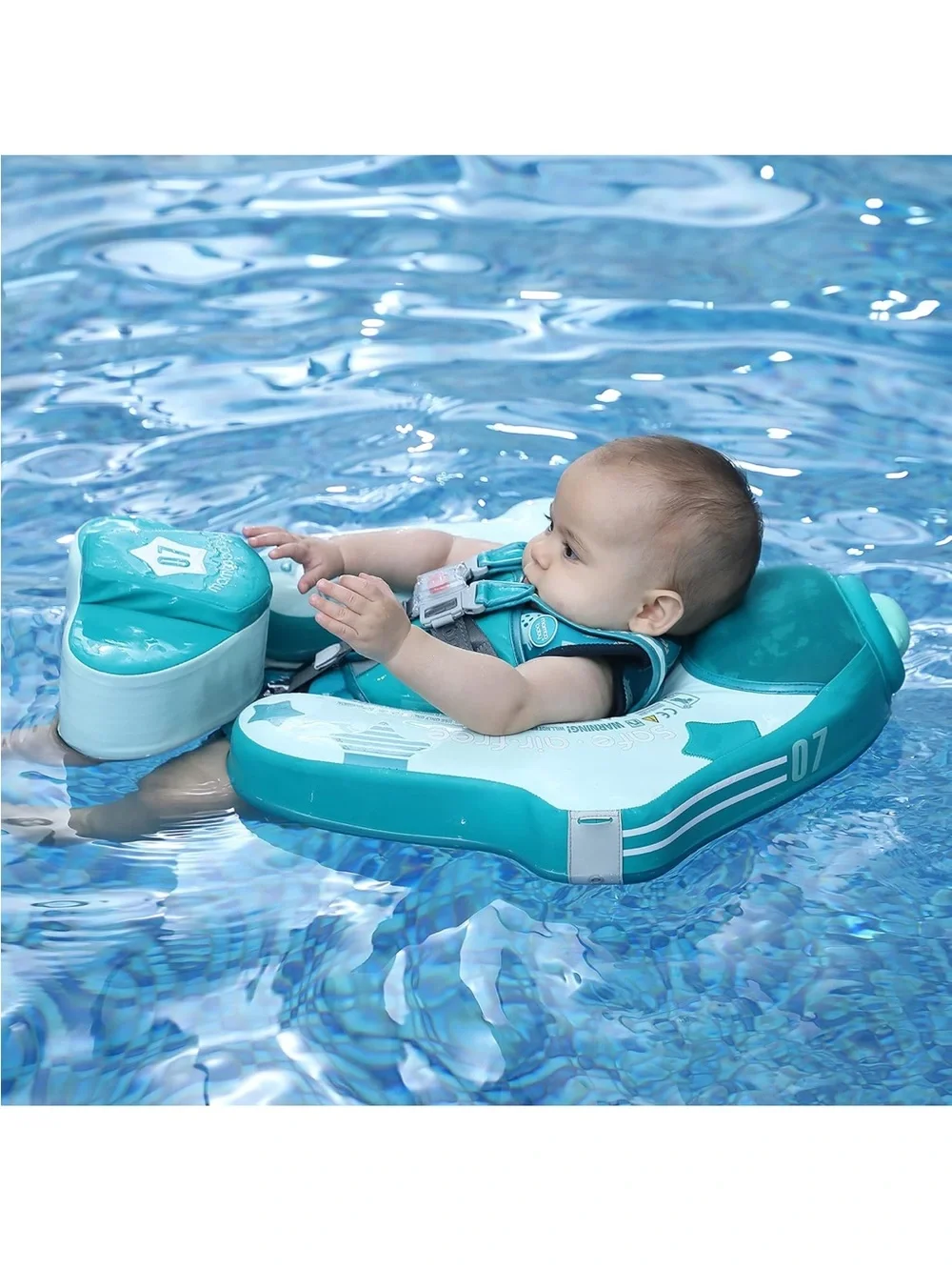 Mambo Baby Teal Swim Float with UPF50+ Sun Canopy
